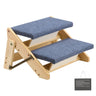VEVOR Wood Pet Stairs, 2-Step Dog Stairs for Beds, Sofa & Cars, 110lbs