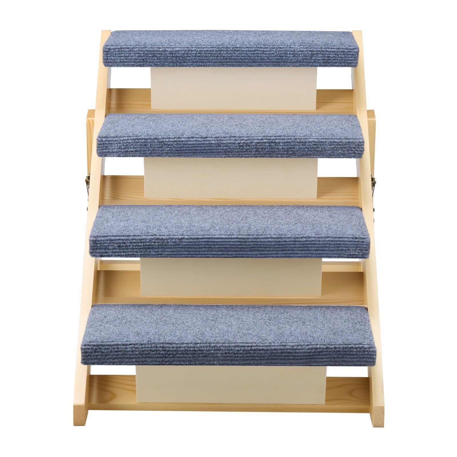 Wood Pet Stairs, 4-Step Dog Stairs for Beds, Sofa & Cars, 150lbs
