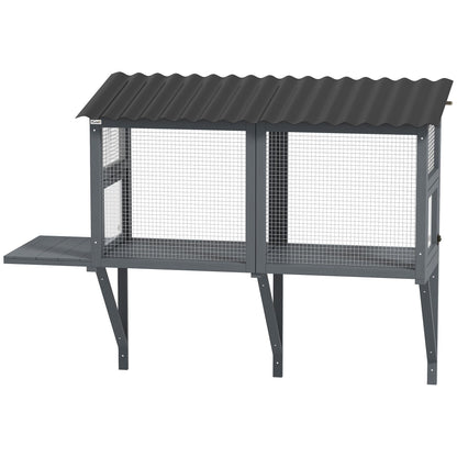 Wooden Cat Catio, Outdoor Cat Enclosure Window Perch with Jumping