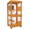 Wooden Cat House for 1-3 Cats Catio Enclosure on Wheels Easy
