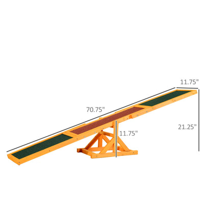 Wooden Dog Agility Seesaw, Training and Exercise Equipment, Weather