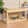 Wooden Hamster Cage Small Animals House, Acrylic Hutch for Dwarf