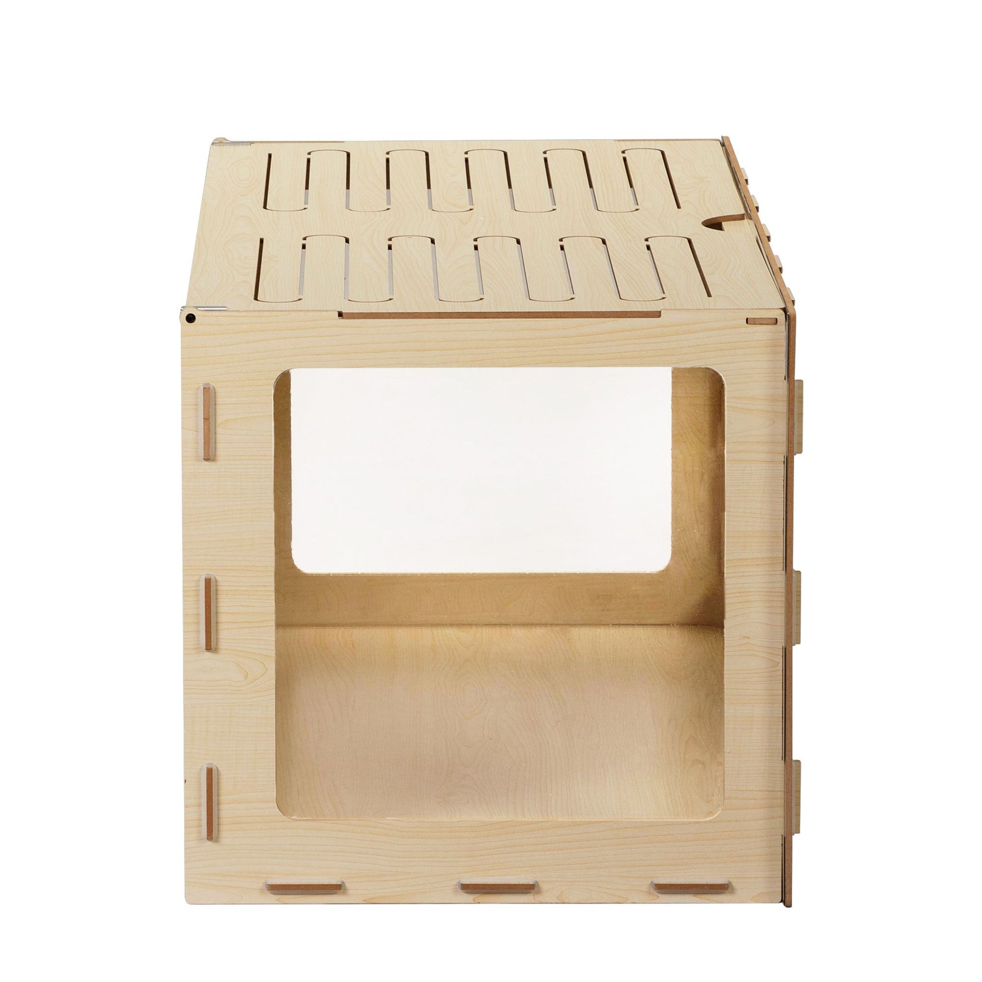 Wooden Hamster Cage Small Animals House, Acrylic Hutch for Dwarf